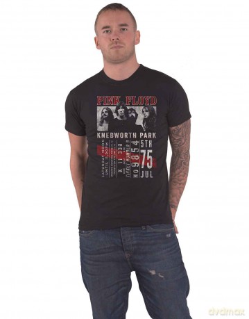 Pink Floyd: Unisex T-Shirt: Knebworth '75 (Black) (Medium)