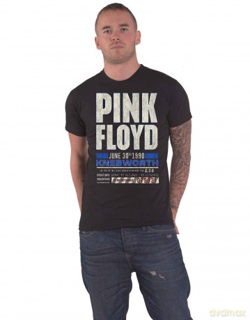 Pink Floyd: Unisex T-Shirt: Knebworth '90 Blue (Black) (Large)