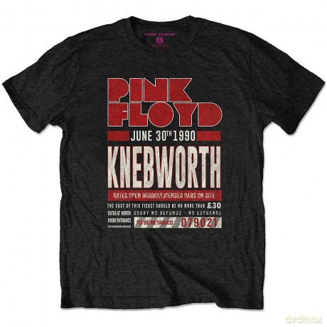 Pink Floyd: Unisex T-Shirt: Knebworth '90 Red (Black) (Small)
