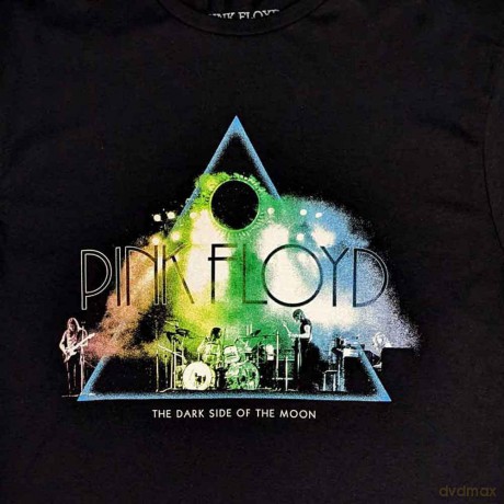 Pink Floyd: Unisex T-Shirt: Live Band Rainbow Tone (Black) (Large)