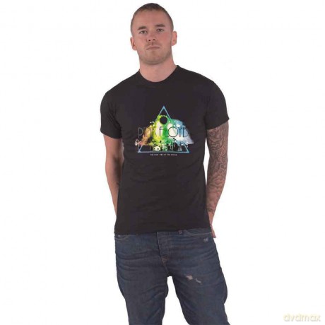 Pink Floyd: Unisex T-Shirt: Live Band Rainbow Tone (Black) (Medium)