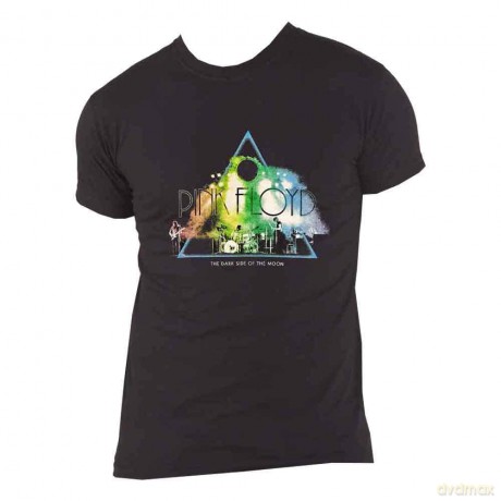 Pink Floyd: Unisex T-Shirt: Live Band Rainbow Tone (Black) (X-Large)