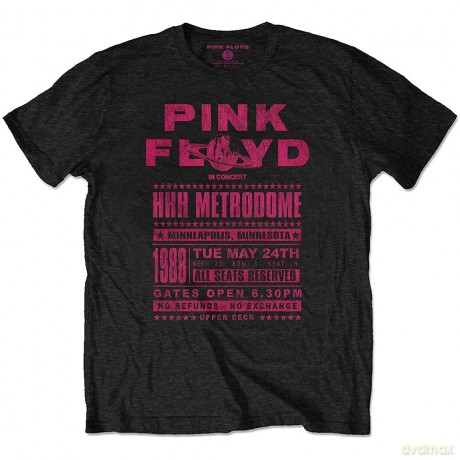 Pink Floyd: Unisex T-Shirt: Metrodome '88 (Black) (Medium)