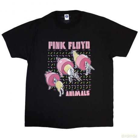 Pink Floyd: Unisex T-Shirt: Pig, Wolf, Sheep (Black) (Small)