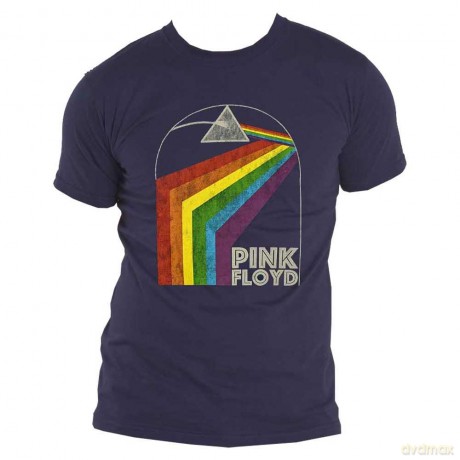 Pink Floyd: Unisex T-Shirt: Prism Arch (Denim Blue) (Medium)