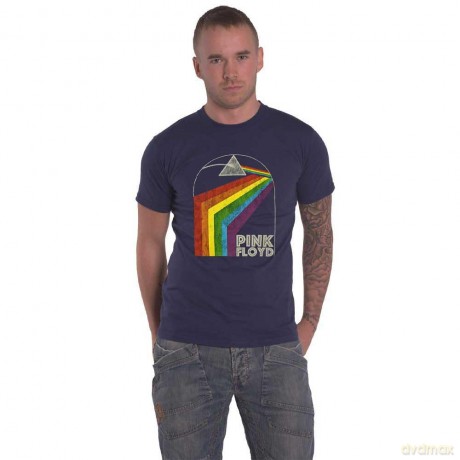Pink Floyd: Unisex T-Shirt: Prism Arch (Denim Blue) (XX-Large)