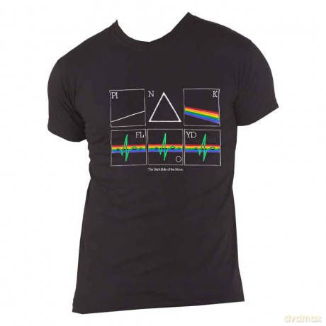 Pink Floyd: Unisex T-Shirt: Prism Heart Beat (Black) (X-Large)