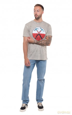 Pink Floyd: Unisex T-Shirt: The Wall Hammers (Sand) (Wash Collection) (Medium)