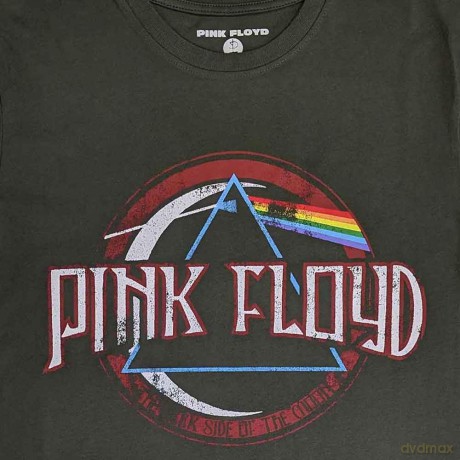 Pink Floyd: Unisex T-Shirt: Vintage Dark Side of the Moon Seal (Green) (Medium)