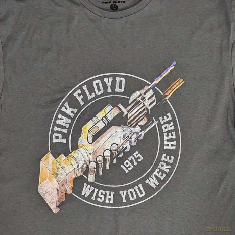 Pink Floyd: Unisex T-Shirt: Wish You Were Here 1975 (Charcoal Grey) (Small)