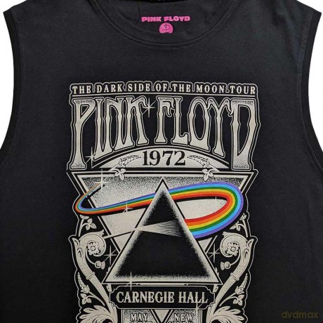 Pink Floyd: Unisex Tank T-Shirt: Carnegie Hall Poster (Black) (Large)