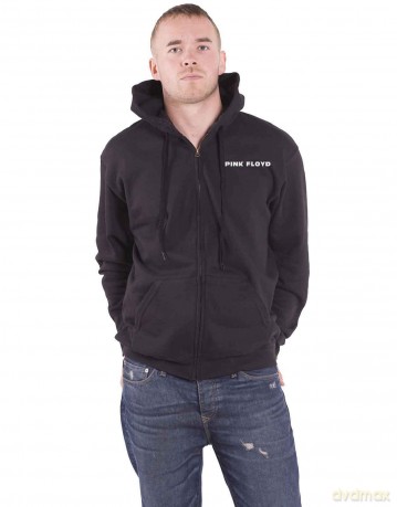 Pink Floyd: Unisex Zipped Hoodie: Circle Logo (Back Print) (Small)