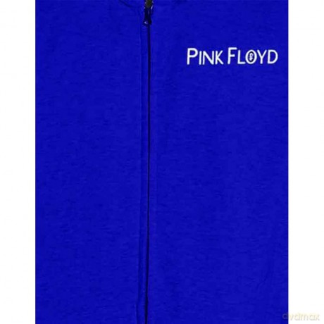 Pink Floyd: Unisex Zipped Hoodie: Metal Heads Close Up (Blue) (Back Print) (X-Large)
