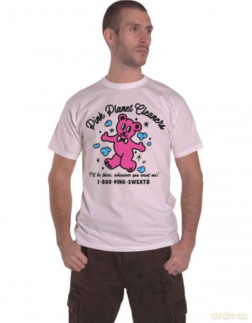 Pink Sweats: Unisex T-Shirt: Pink Cleaners (White) (Medium)