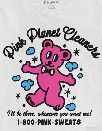 Pink Sweats: Unisex T-Shirt: Pink Cleaners (White) (XX-Large)