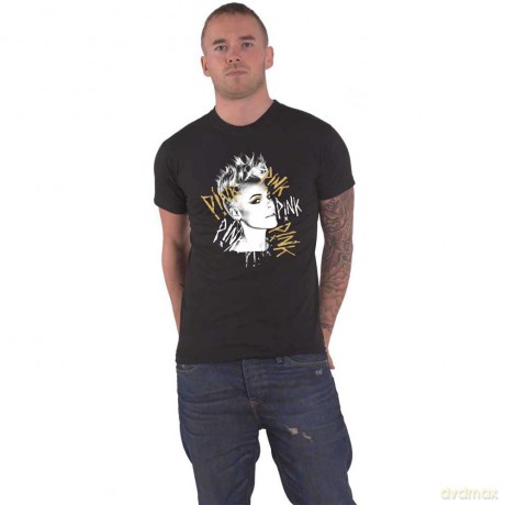 Pink: Unisex T-Shirt: Ladies Boyfriend (Black) (Medium)