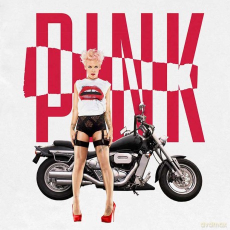 Pink: Unisex T-Shirt: Motorbike (White) (Small)