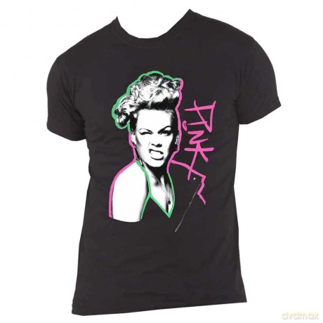 Pink: Unisex T-Shirt: Paint Pen (Black) (XX-Large)