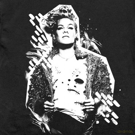 Pink: Unisex T-Shirt: Painty (Black) (Large)