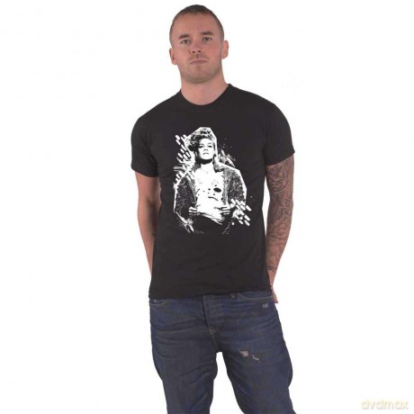 Pink: Unisex T-Shirt: Painty (Black) (Medium)