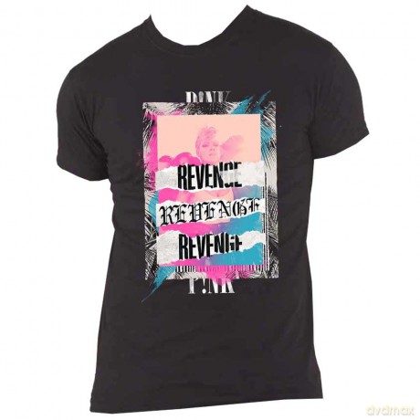 Pink: Unisex T-Shirt: Revenge (Black) (Medium)