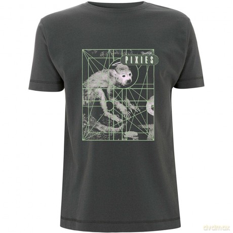 Pixies: Unisex T-Shirt: Monkey Grid (Charcoal Grey) (X-Large)