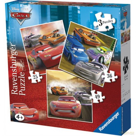RAVENSBURGER 3 w 1 Cars [PUZZLE]
