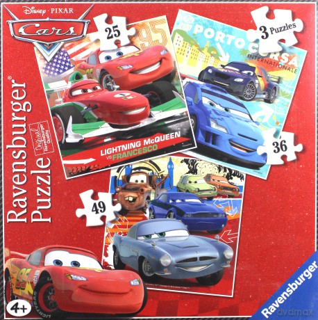 RAVENSBURGER 3 w 1 Cars [PUZZLE]