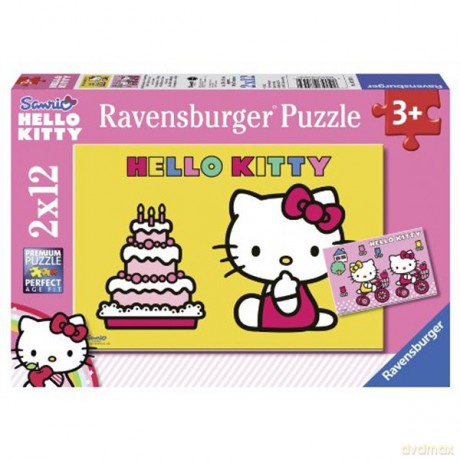 RAVENSBURGER 2x12 el. Hello Kitty Obchodzi Urodziny [PUZZLE]