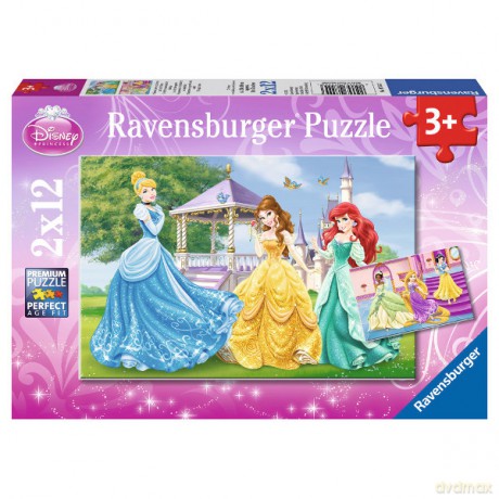 RAVENSBURGER 2x12 el. Księżniczki w Ogrodzie [PUZZLE]