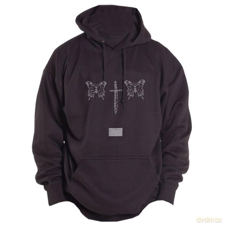 Post Malone: Unisex Pullover Hoodie: Butterfly Knife (Black) (Ex-Tour) (Large)