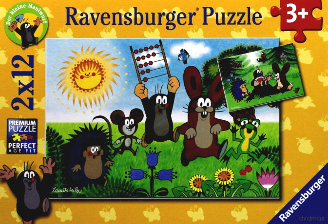 RAVENSBURGER 2x12 el. Nauka Zabawy z Krecikiem [PUZZLE]