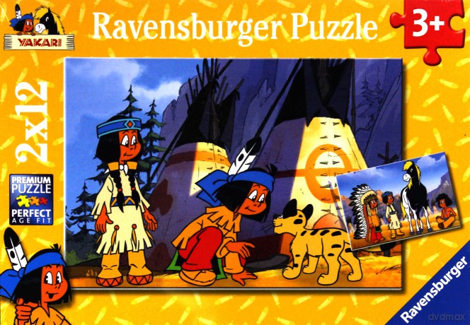 RAVENSBURGER 2x12 el. Yakari Mały Indianiec [PUZZLE]
