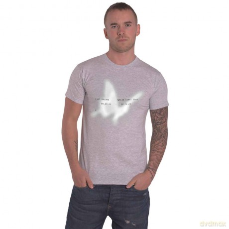 Post Malone: Unisex T-Shirt: Butterfly (Grey) (Ex-Tour) (Large)