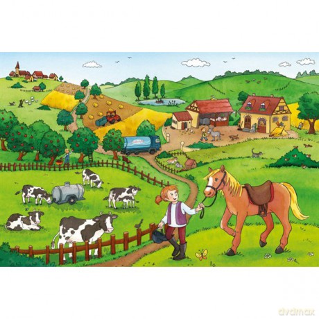 RAVENSBURGER 2x12 el. Praca na Farmie [PUZZLE]