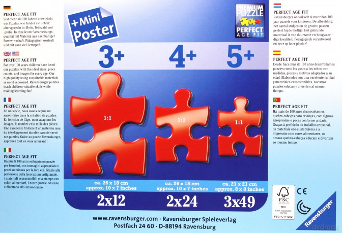 RAVENSBURGER 2x12 el. Praca na Farmie [PUZZLE]