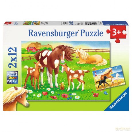 RAVENSBURGER 2x12 el. Koniki [PUZZLE]