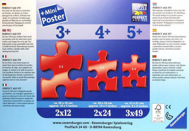 RAVENSBURGER 2x12 el. Koniki [PUZZLE]