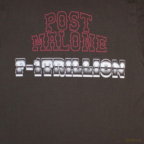Post Malone: Unisex T-Shirt: F-1 Trillion (Charcoal Grey) (Back Print) (Small)