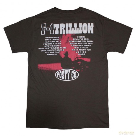 Post Malone: Unisex T-Shirt: F-1 Trillion (Charcoal Grey) (Back Print) (XX-Large)