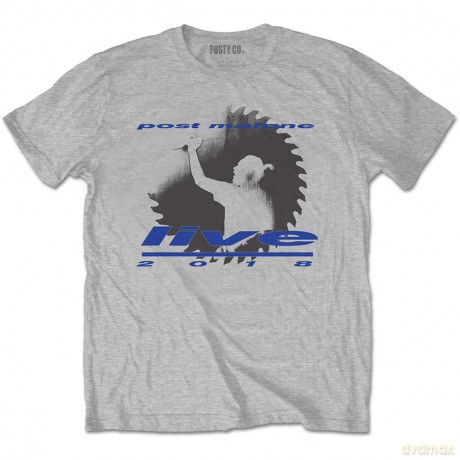 Post Malone: Unisex T-Shirt: Live Saw (Grey) (Medium)