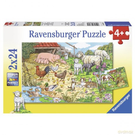 RAVENSBURGER 2x24 el. Zwierzęta na Farmie [PUZZLE]