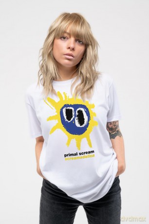 Primal Scream: Ladies T-Shirt: Screamadelica (White) (XX-Large)