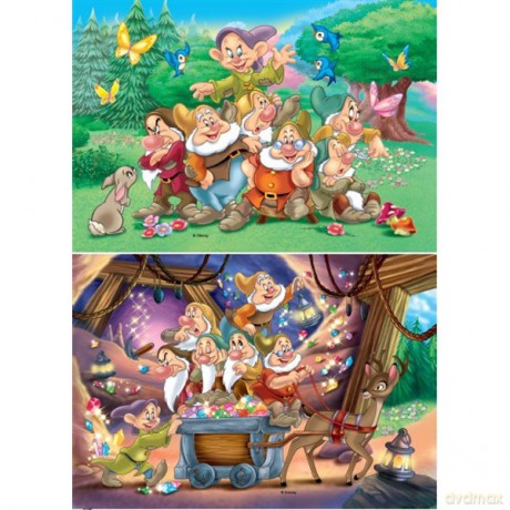 RAVENSBURGER 2x24 el. Siedmiu Krasnoludków [PUZZLE]