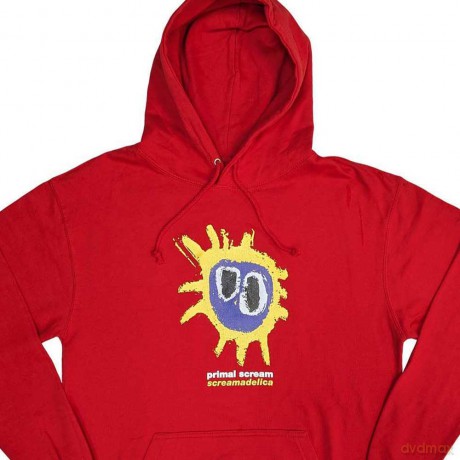 Primal Scream: Unisex Pullover Hoodie: Screamadelica (Red) (X-Large)