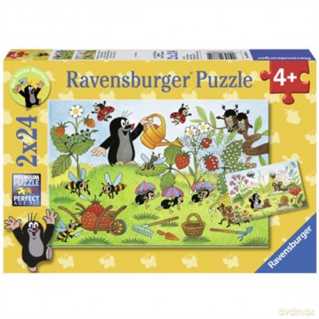 RAVENSBURGER 2x24 el. Krecik w Ogrodzie [PUZZLE]