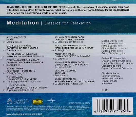 Various:Classical Choice: Meditation - Classics For Relaxation [CD]