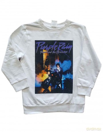 Prince: Kids Sweatshirt: Purple Rain (White) (9-10 Years)