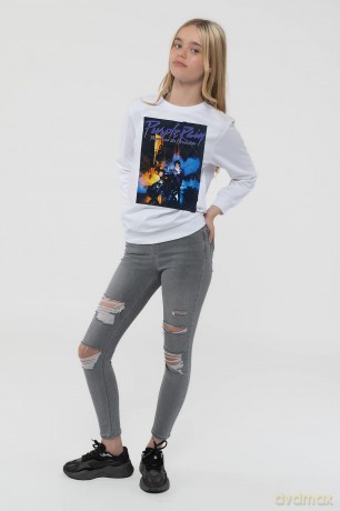Prince: Kids Sweatshirt: Purple Rain (White) (9-10 Years)