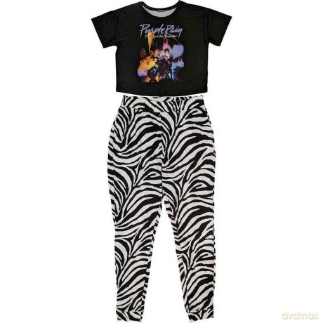 Prince: Ladies Pyjamas: Purple Rain (Black) (Medium)